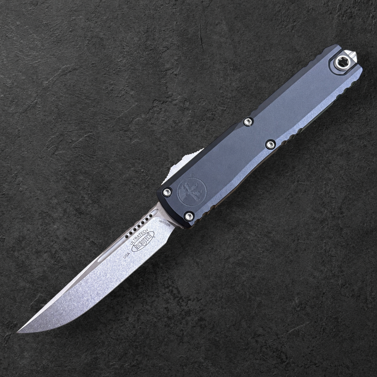 MICROTECH - Ultratech Gen III ZBP in Black W/ Standard Edge Stonewash Blade Finish Model # 1121-10