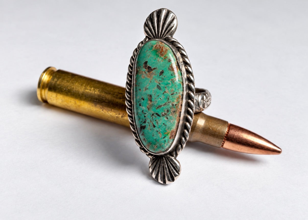 Sterling Silver & Turquoise Adjustable Ring