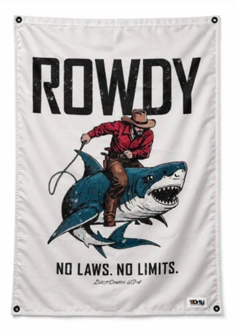 Combat Iron – Rowdy No Laws. No Limits. 3' x 4' Flag