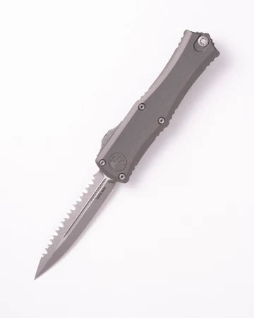 HERA II MINI D/E WITH APOCALYPTIC FULL SERRATED BLADE IN NATURAL CLEAR