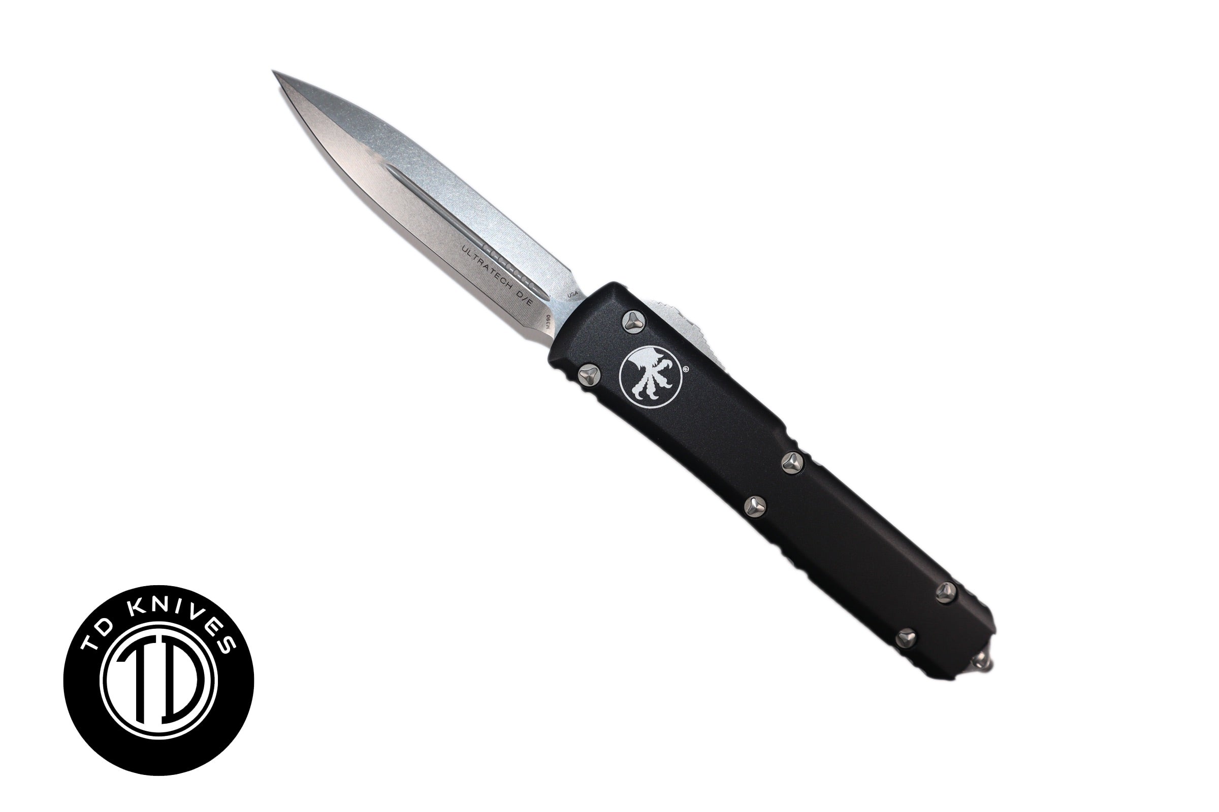 MICROTECH - Ultratech Double Edge in Black with Stonewashed Finish Bla ...