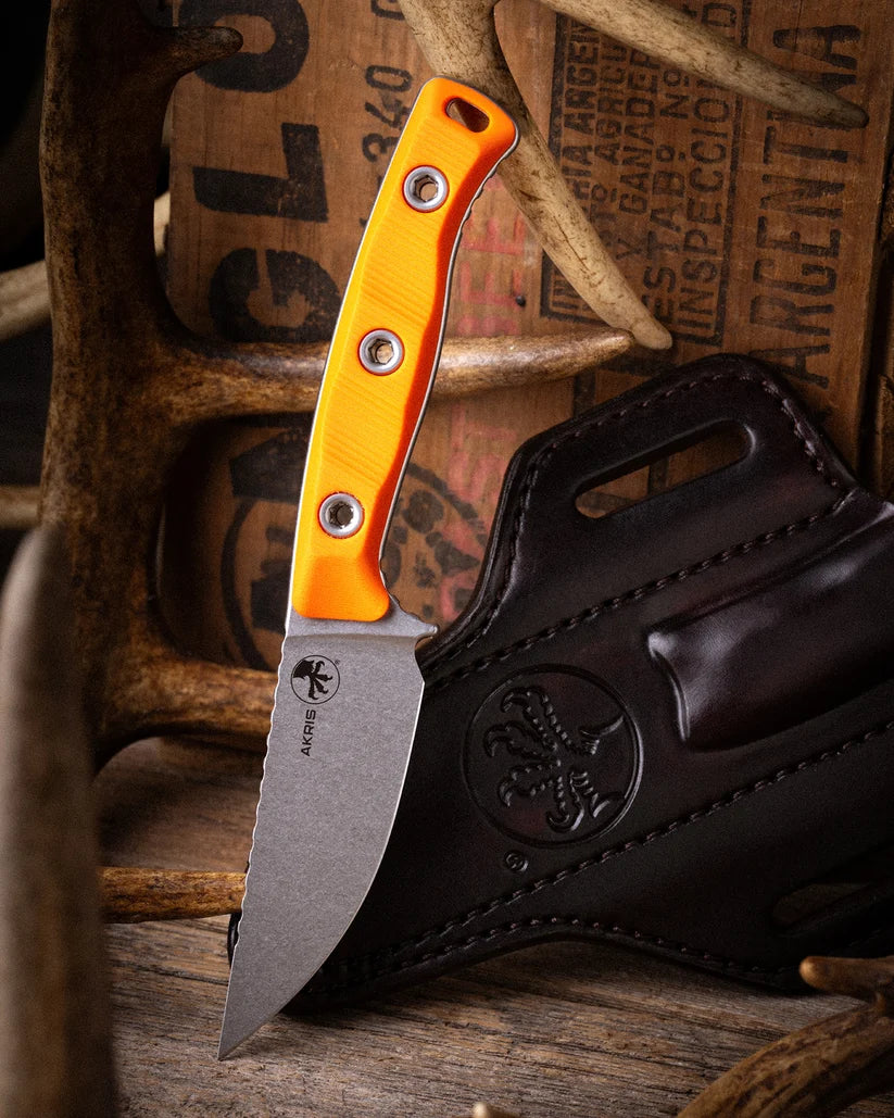 Microtech Akris – Stonewash Standard G-10 Ember
