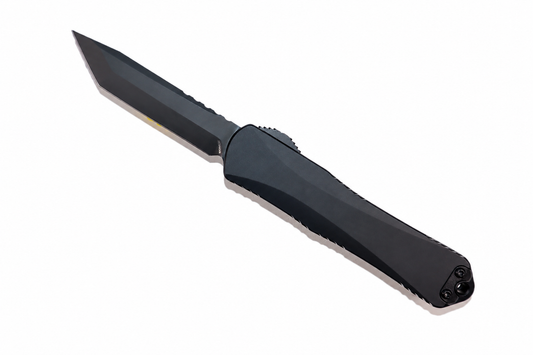 HERETIC - Manticore E in Black Tactical W/ DLC Tanto Blade. Model # H027-6A-T
