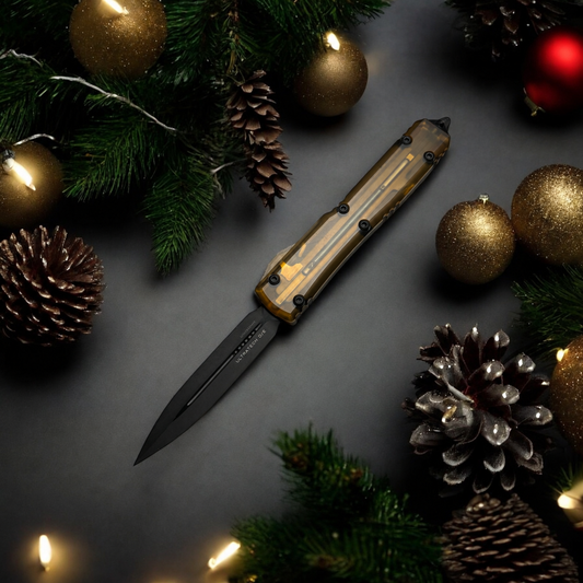 MICROTECH - Ultratech Double Edge W/ Black Blade Finish & Ultem Cover Model # 122-1DLCTULS