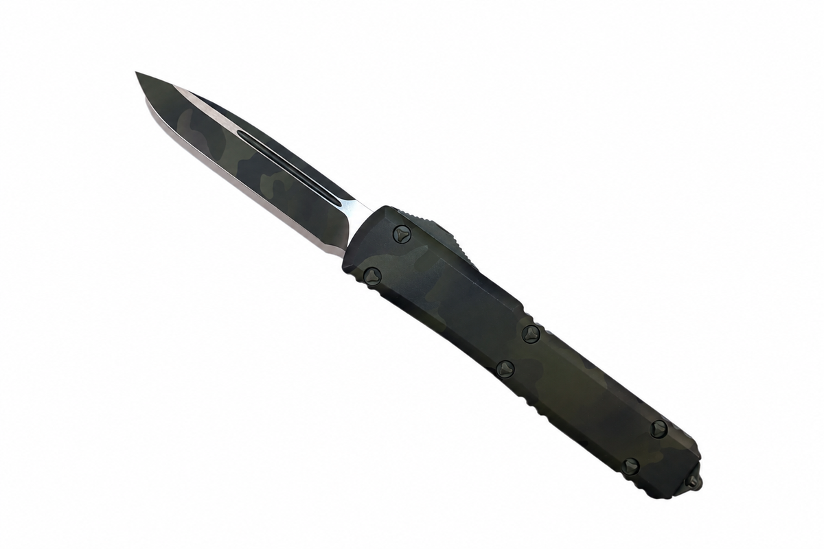 MICROTECH – Signature Series Ultratech Standard Edge in Olive Camo. Model # 121-1OCS