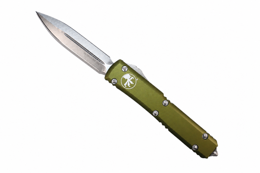 MICROTECH - Ultratech Double Edge in OD Green with Stonewashed Finished Blade. Model # 122-10OD