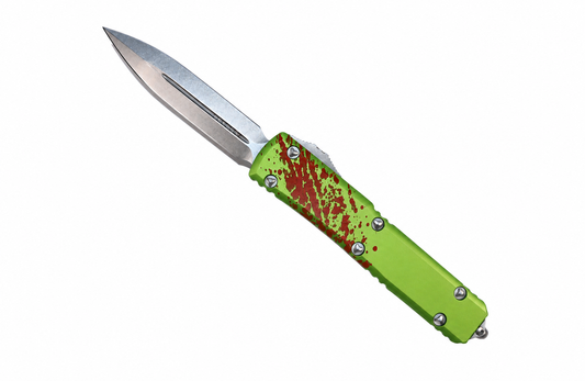 MICROTECH - Signature Series Ultratech Double Edge in Zombie with Stonewashed Finished Blade. Model # 122-10Z