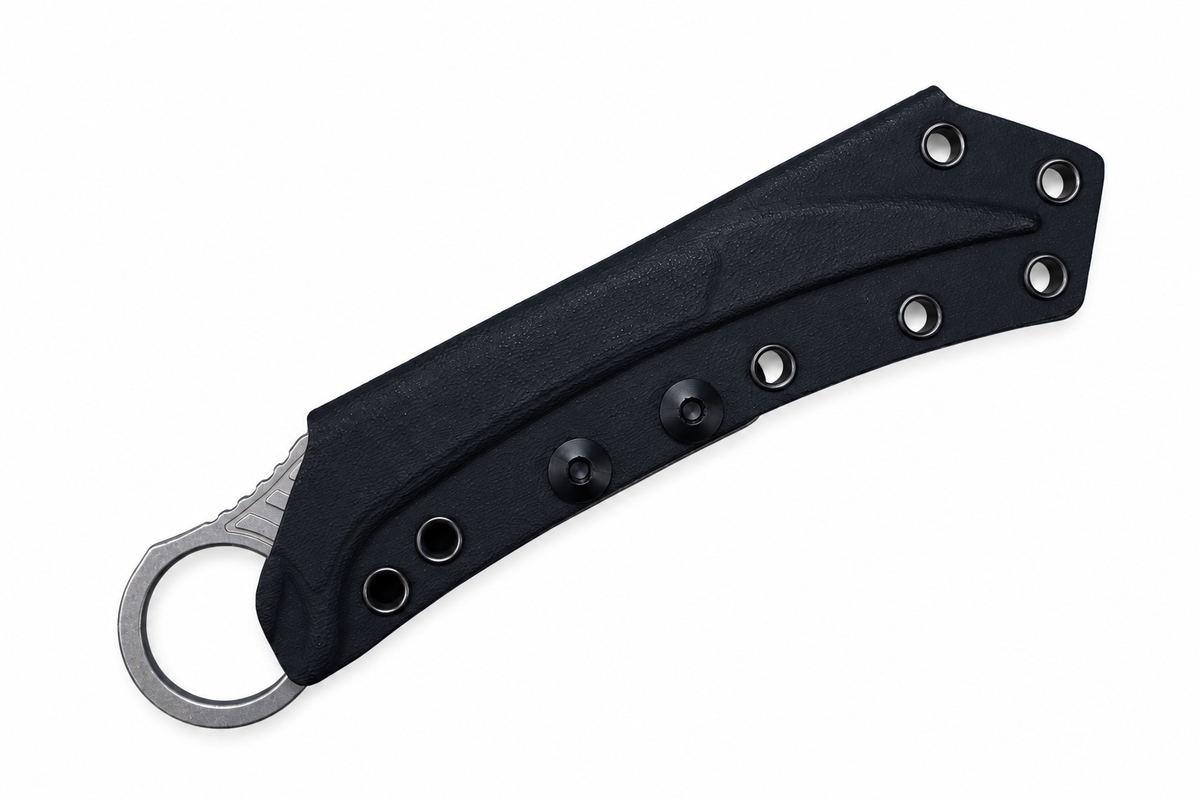 MICROTECH - Feather Karambit with Stonewashed Blade Finish. Model # 215-10APS