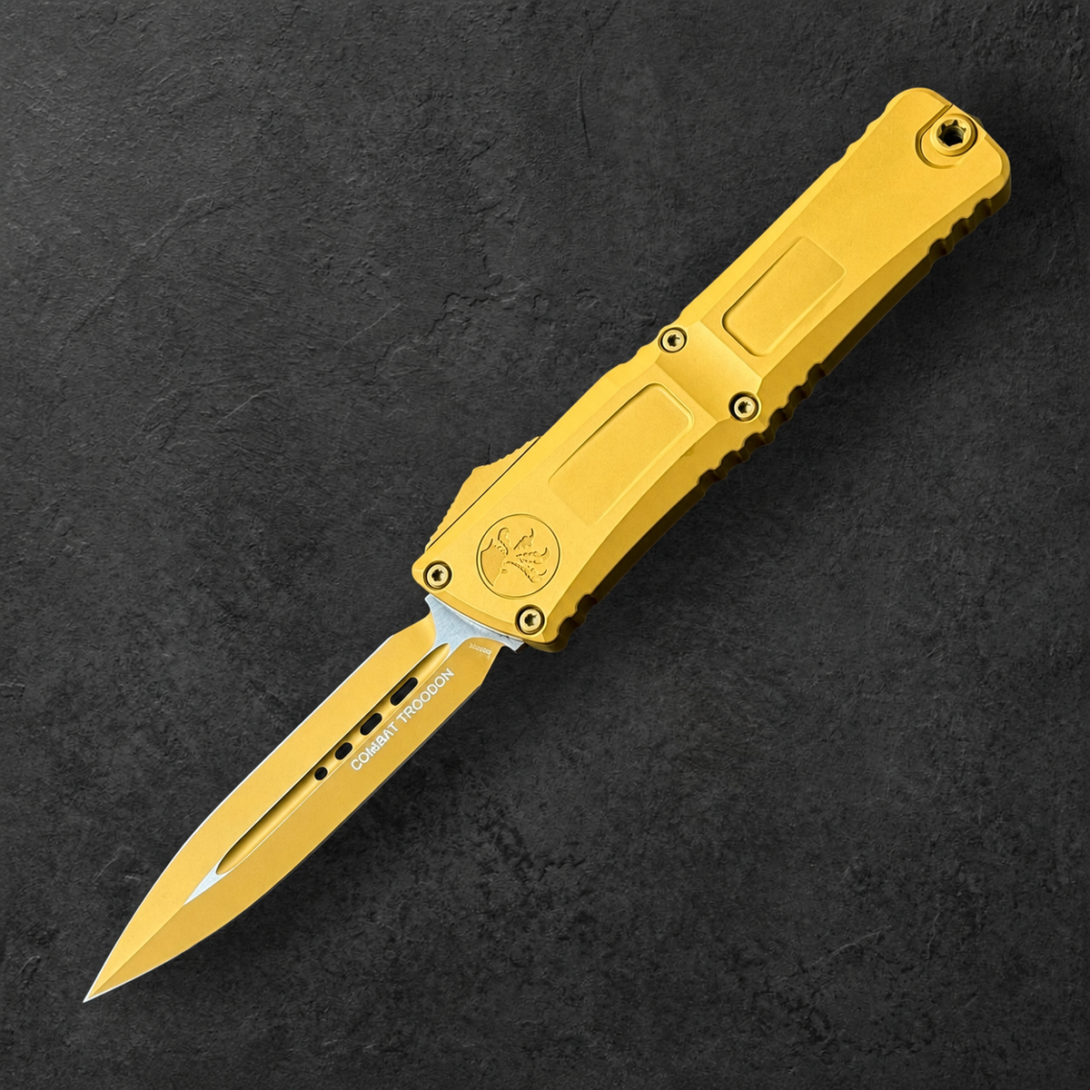 MICROTECH - Combat Troodon Gen III in RAL-8000 Cerakote W/ D/E Blade. Model # 1142-1CRA