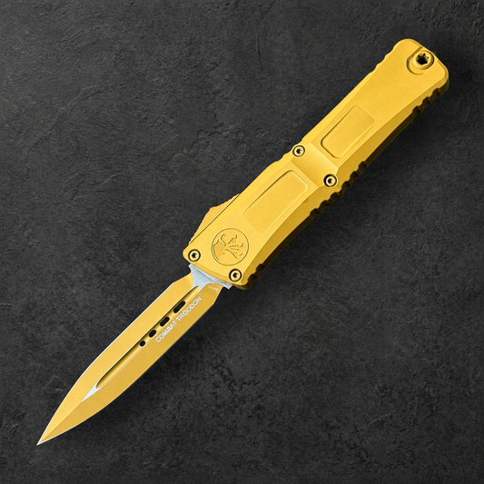 MICROTECH - Combat Troodon Gen III in RAL-8000 Cerakote W/ D/E Blade. Model # 1142-1CRA
