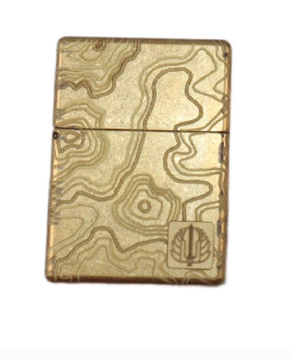 Mick Strider Topography Custom Lighter – Brass