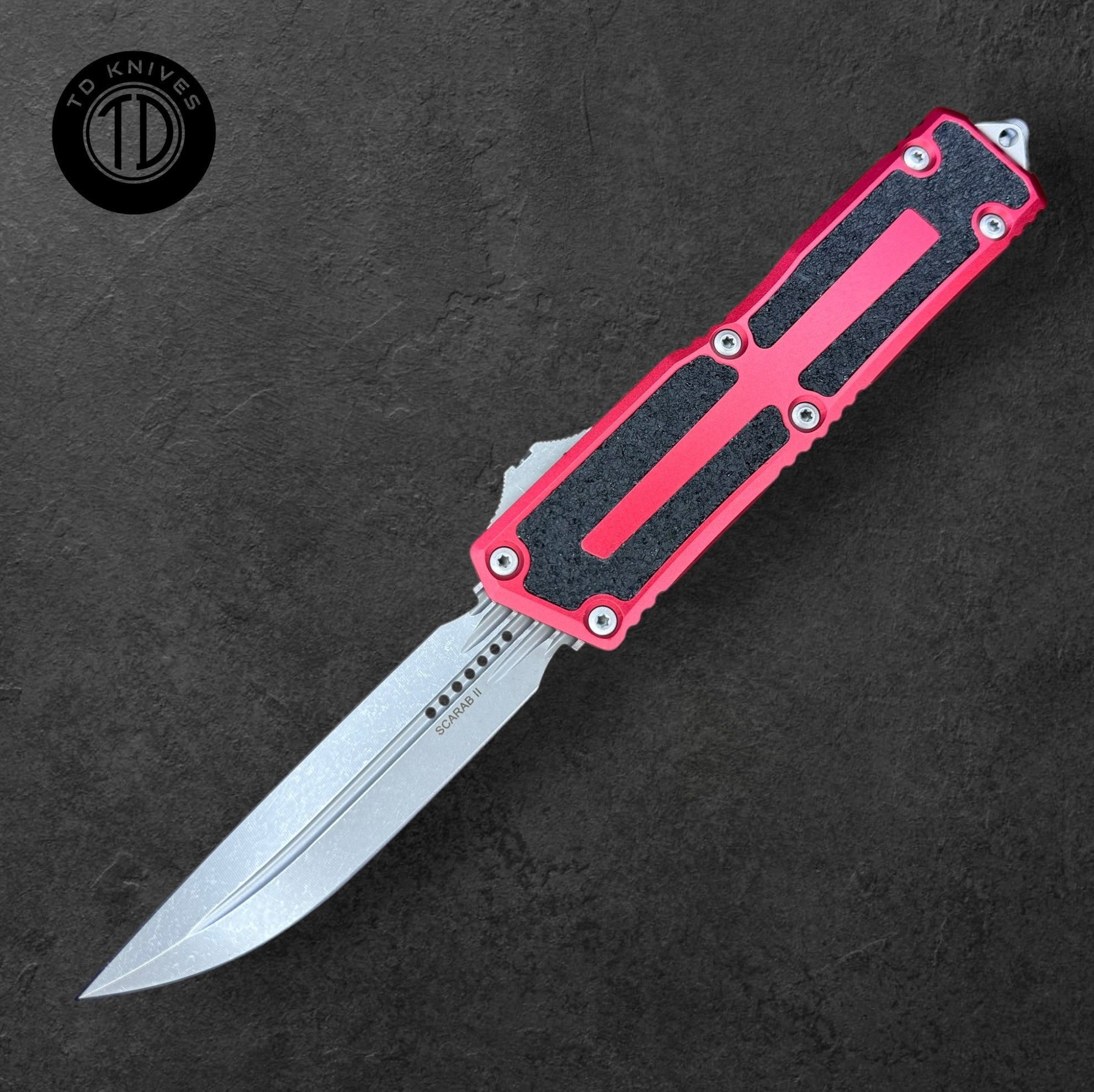 MICROTECH - Scarab II Generation III D/E-S in Red W/ Apocalyptic Blade ...