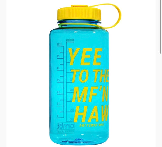 Combat Iron – 32oz Wide Mouth Water Bottle – Blue Yee To The MFN Haw