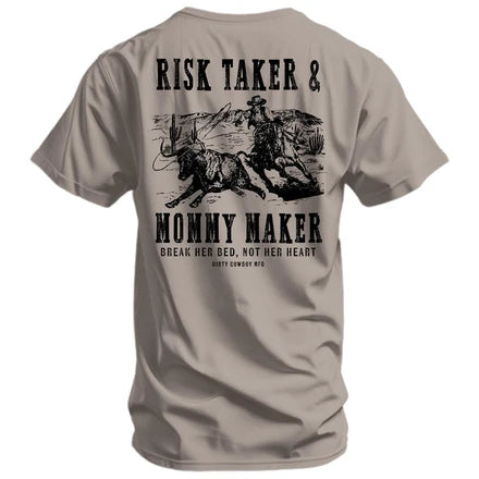Combat Iron – Risk Taker & Mommy Maker Men's T-Shirt