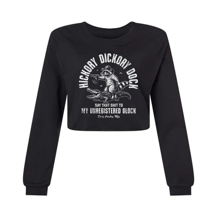 Combat Iron – Hickory Dickory Dock Women's Long Sleeve Crop