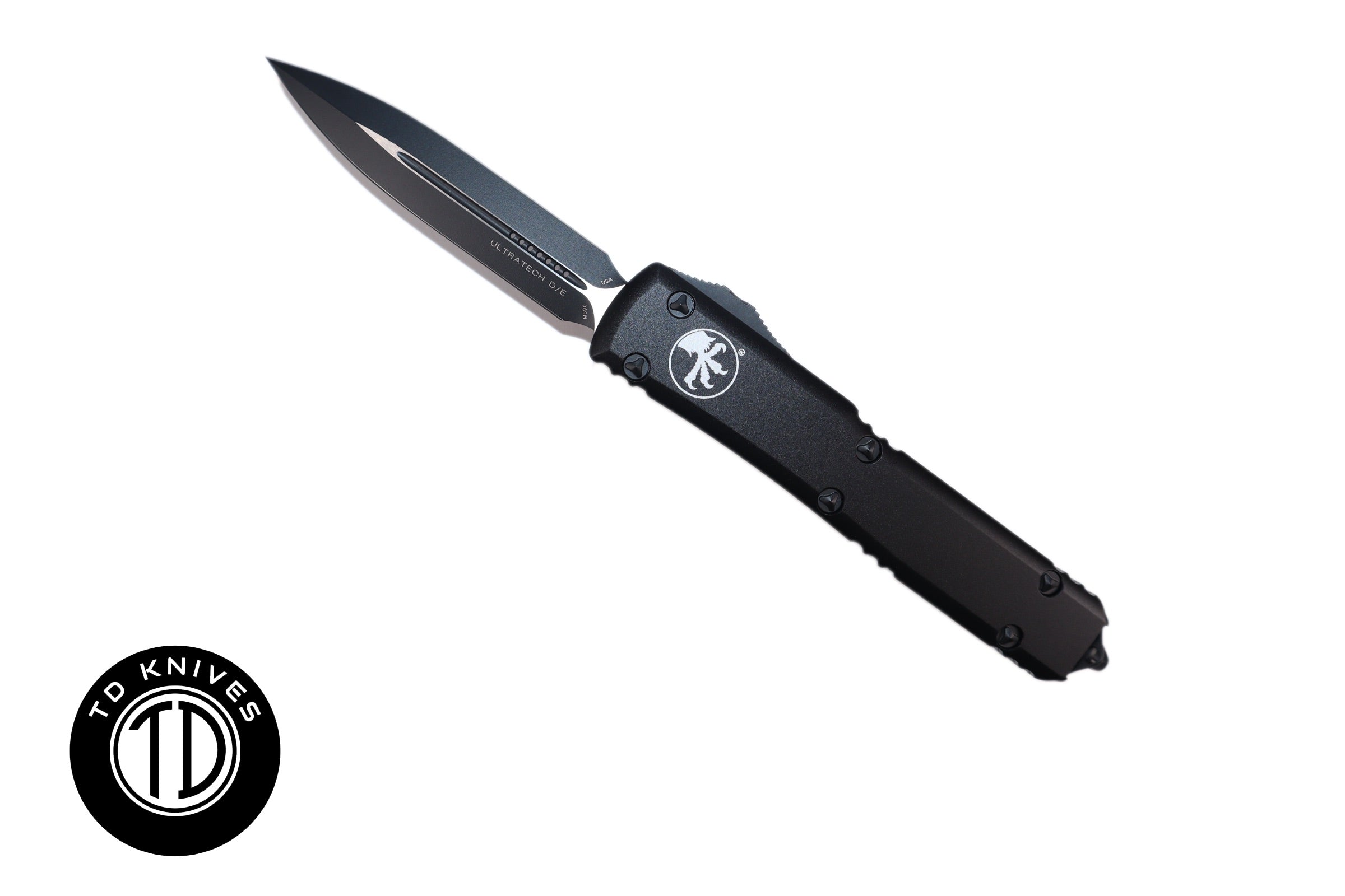 Microtech Dealer MICROTECH - Ultratech Double Edge in Tactical Black with Black Blade F ...